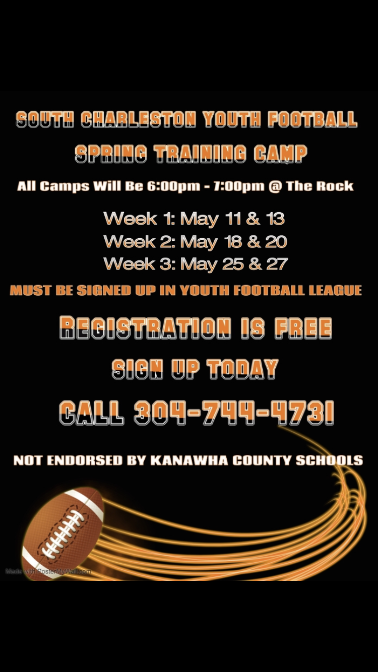 Youth Football Camp Community Center City of South Charleston