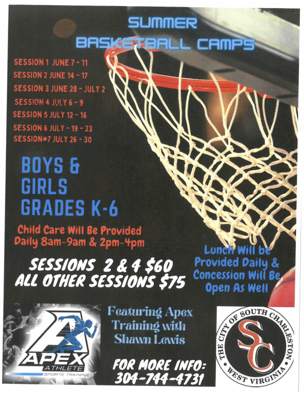 Youth Basketball Camp Community Center City of South Charleston