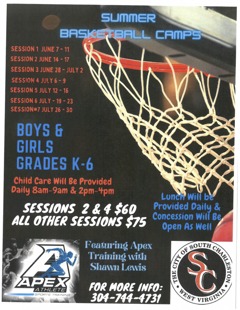 Youth Basketball Camp Community Center City of South Charleston
