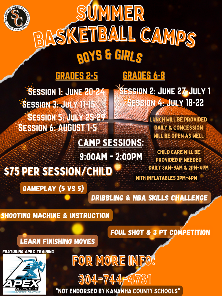 Youth Basketball Camp Community Center City of South Charleston